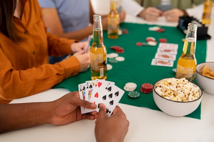 Ilustrasi berbagai pilihan hiburan casino-style di platform panah4d termasuk slot dan live dealer